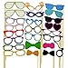 Miayon 58PCS Colorful Props On A Stick Mustache Photo Booth Party Fun Wedding Favor Christmas Birthday Favor