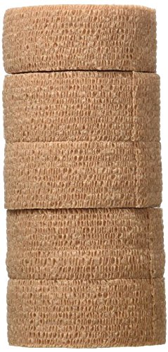 Nexcare Coban Self-Adherent Wrap, 1 Inch X 5 Yards, 5 Tan Wraps