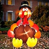 Gemmy Airblown Inflatable Original Turkey - Indoor Outdoor Holiday Decoration, 6-foot Tall