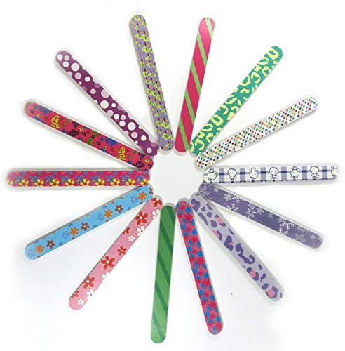 12 Double Sided Nail File Manicure Pedicure Emery Boards Slumber Party Favor New