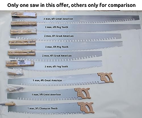 Lynx 5' Two Man Crosscut Saw (Great American Tooth) - Made in photo 6