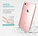 iPhone 8/iPhone 7 Case, ZUSLAB Compact Built-in HD Clear Screen Protector Full-Body Hybrid Protective Cover Crystal PC Back, Impact Resistant Bumper for Apple iPhone 8/iPhone 7 (Rose Crystal/White)