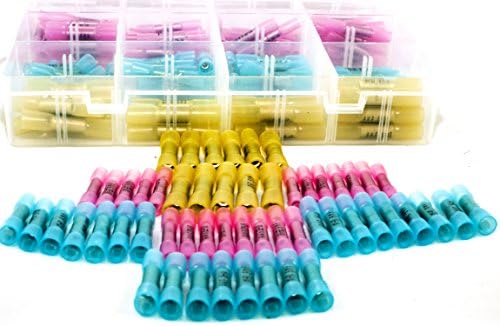Dynamic Automotive Supplies 200pcs Electrical heat shrink butt connector waterproof wire connectors terminals with a 3:1 shrink ratio