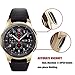 SIRUIBO Case for Samsung Gear S3 Frontier SM-R760, TPU Scractch-Resist Frame Protective Cover Shell for Samsung Gear S3 Frontier/Classic Galaxy Watch 46mm SM-R800 Smartwatch, Gold