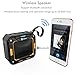 iClever Portable Bluetooth Speakers with Enhanced Bass, 12-Hour Playtime, Aux-in Port, IPX7 Waterproof, Shockproof, Wireless Outdoor Speakers for Beach, Biking, Shower, Home, Orange