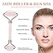 MelodySusie Jade Roller and Gua Sha Tool Set Rose Quartz Gua Sha Scraping Massage Tools Kit Real Anti-aging 100% Natural Facial Lymphatic Drainage Massage Using Traditional Chinese Skincare Toolsthumb 4