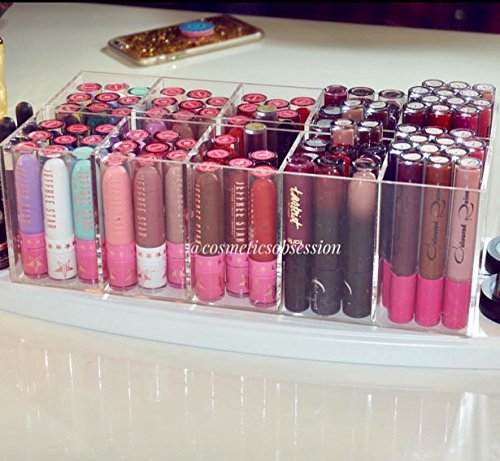 Acrylic makeup organizer 5 slot organizer for brushes, lipsticks, lip glosses, liners, or even pencils
