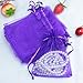 Organza Bags 100pcs 4 x 6 Inch Gift Bags Organza Drawstring Pouch Jewelry Party Wedding Favor Party Festival Gift Bags Candy Bags (Purple)