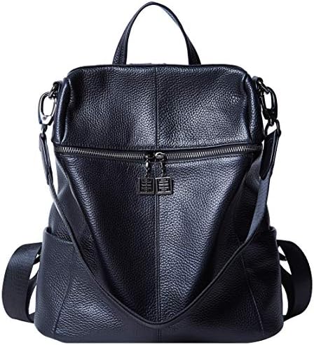 BOYATU Genuine Leather Backpack Handbags for Women Fashion School Bag Ladies Anti-Theft Rucksack