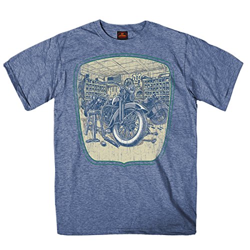 Hot Leathers Garage Built 100% Cotton Double Sided Printed Biker T-Shirt