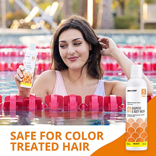 Solpri Swimmers Chlorine Swim Shampoo and Body Wash Unscented with