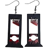 Gothic Guillotine Earrings for Women Guillotine Drop Earrings Hip Hop Rock Cosplay Party Earrings Jewelry