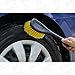 uxcell Yellow Car Wash Brush for Wheel Spoke Rim, Handle Brush Cleaner