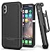 Encased Clip Holster iPhone X/iPhone Xs Belt Case, (Rebel Series) Heavy Duty Protective Cover Compatible with Apple iPhone X (Black)