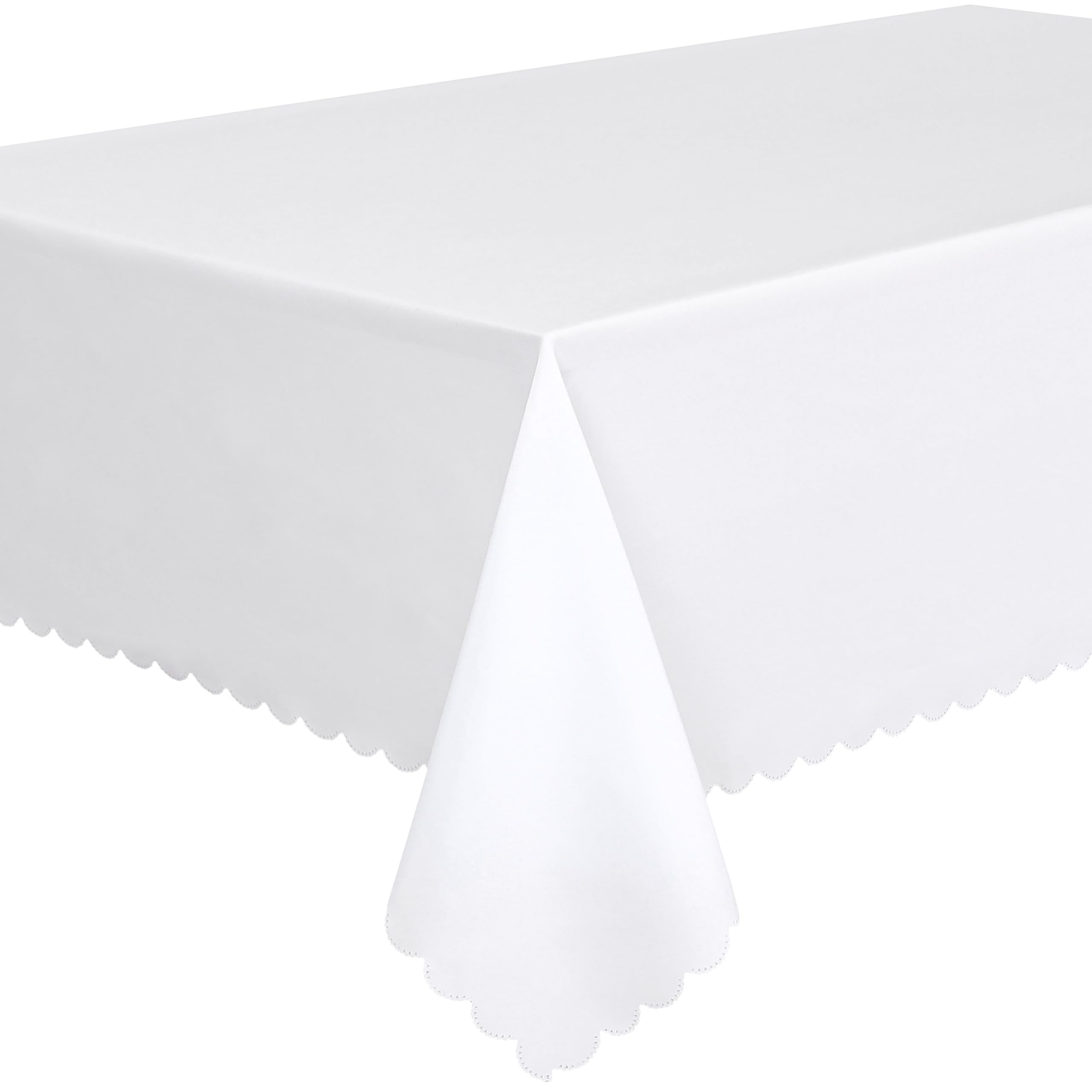 Home Direct Quality Rectangular Rectangle Fabric Tablecloth Table Cloth Table Cover 140x180cm 55"x70" White