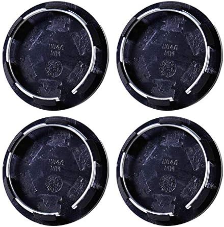4pcs Bearing Center Hub Caps, Hub Bearing Protector Replacement Cover 50mm Wheel Center Rim Hub Caps Covers Hubcap Tyre Trim Car(Black & Silver)