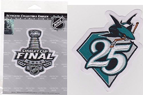 2016 STANLEY CUP FINAL PATCH &amp; SAN JOSE SHARKS ANNIVERSARY PATCH SET WESTERN CONFERENCE