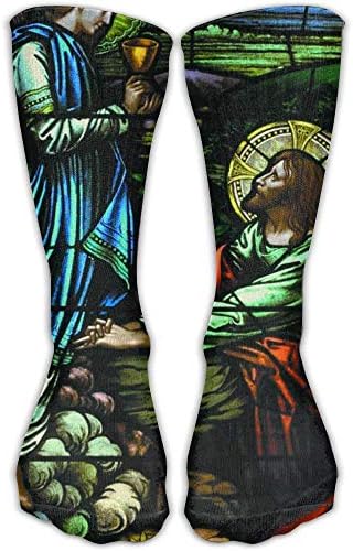 Daisylove Religious Christians Printed Men's/Women's 11.8 Inch Sport Athletic Stockings Casual Elastic Socks Compression Socks