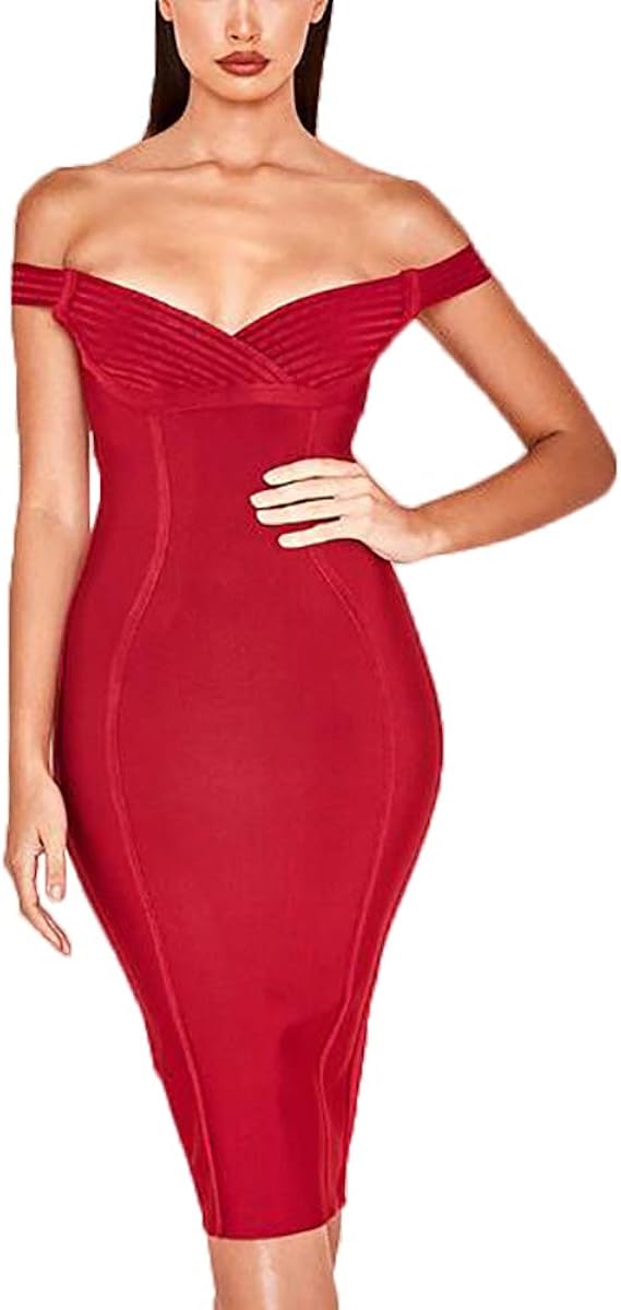 v neck off the shoulder dress