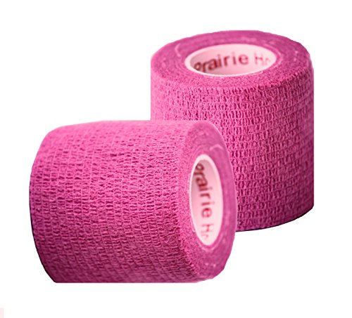 Vet Wrap Tape, Self Adherent Rap Tape, Self Adhering Stick Bandage, Self Grip Roll - (2-Inches Wide) x 15' Feet - (Fuchsia)