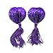 Colors Sexy Silicone Sequins Heart Shape Tassel Breast Nipple Cover Nipple Pasties