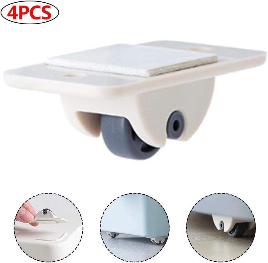 Kitabetty SelfAdhesive Caster Wheels, 4 Pcs Furniture Castor Wheels