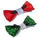 Blueberry Pet Gift Box with Pack of 2 Handmade Dog Cat Bow Tie, Polka Dots Designer Bowtie Set, 4