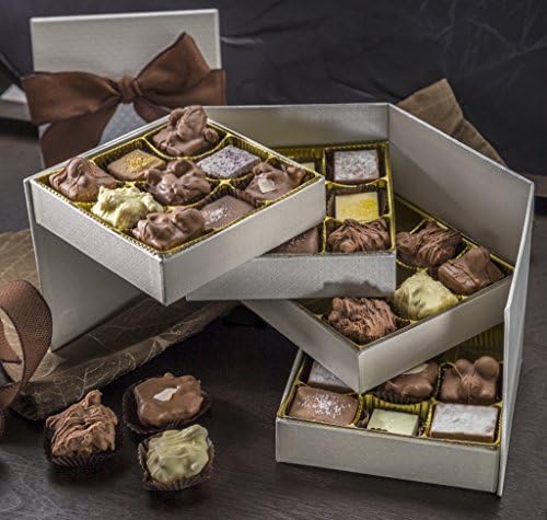 Dulcet Chocolate Gift Basket, 4 Tier, Assortment Milk Chocolates, Gourmet Food Gift Basket, Top Gifts! (36pc)