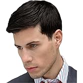 Dai Cloud Short Black Wigs for Men Layered Fluffy Natural Synthetic Hair Male Wig Daily and Halloween Wig