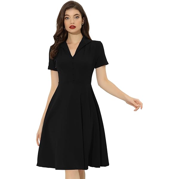 MOON RIVER Bubble Sleeve Back Cutout Mini Dress Black SM at Amazon