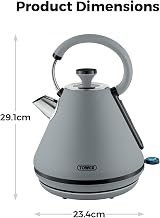 Tower Sera Pyramid Kettle 1.7L 3kW Smoked Black Grey T10079GRY view 6