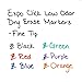 EXPO Click Low-Odor Dry Erase Retractable Markers, Fine Point, Assorted Colors, 12-Count