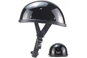 BWONDMAND Motorcycle Half Helmet, DOT Approved Adult Men Women Retro Open Face Helmets, Helmet for Adults, Half Shell Helmet