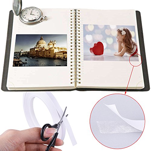 image for SIQUK 4 Rolls Double Sided Tape Strong Adhesive Sewing Tape with 1pc M