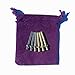 WE Games Standard Metal Cribbage Pegs with Velvet Pouch - Set of 6 (3 Brass, 3 Silver)