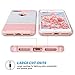 ULAK iPhone 7 Plus Case, Slim Dual Layer Protection Scratch Resistant Hard Back Cover Shock Absorbent TPU Bumper Case for iPhone 7 Plus 5.5 inch - Minimal Rose Gold Stripes
