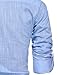 Mens Thin Henley Button-down Slim Fit Rollup Sleeve Shirt
