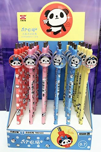 Angelangel 8 PCS Cute New Cool Kawaii Cartoon Retractable Animal Panda Mechanical Pencils 0.5 Refill Set For Kids Kindergarten Office