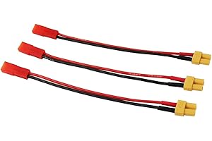 OliYin 3pcs Female JST to Female XT-30 Connector Adapter XT30 for Turnigy Drone FPV Quad(Pack of 3)