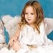 SEVADA Angel Wings for Girls, Christmas Angel Costume Wings, White Feather Angel Wing, Cosplay Accessories Christmas Wings for Kids Children Women
