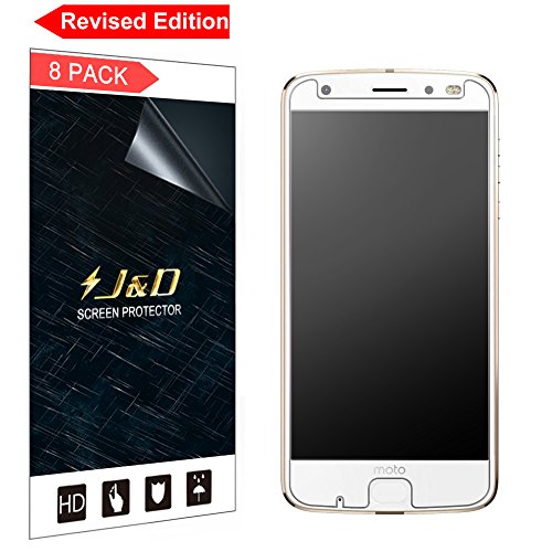 [revised edition] [8-pack] moto z2 force screen protector, j&…