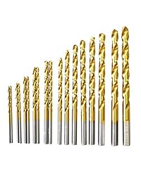 BOSTAL - Juego de brocas de acero de cobalto M35 (19 piezas, 1 16, 3 32, 1 8, 1 4, 5 64, 3 32, 7 64, 1 8, 9 64, 5 32, 11 64, 3 16, 13 64, 7 32, 15 65, 1 4, perfectos para acero inoxidable y acero)