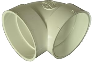 Central Vacuum PVC 2 Inch Coupling Elbow 90 Degree Short Sweep CV-9202