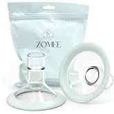 Zomee Flex Breast Shields, 19mm, 2 Pack, Fits Zomee Z1 and Z2 Pumps | Also in 15, 17, 21, 24, 28, 32mm, soft medical grade silicone, 105 degree angle, easy to change, boil or steam clean