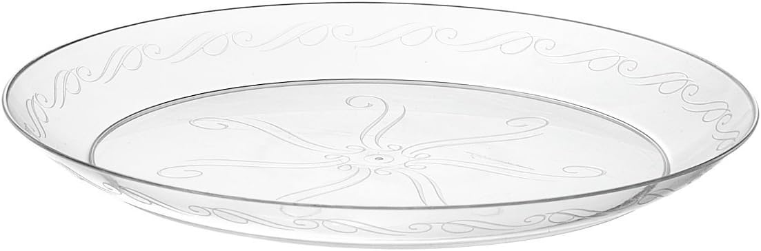 Hard Clear Plastic Disposable Party Plates (9"-23cm) Packed 1x20