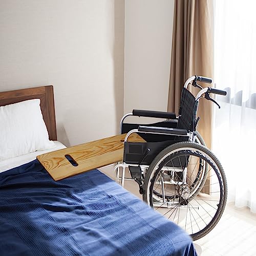 Slide Transfer Board with Handles,FSA Eligible,Made of Heavy-Duty Wood,Mobility Aid for Senior and Handicap,Load Capacity Up to 500 lbs,24×8×0.75