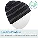 Qshell Winter Unisex Adult Wireless Bluetooth Beanie Hat Cap Ear Covers with Headphones Headsets Earphones Speakers Music Audio Hands-Free Phone Call for Sports Fitness Gym Exercise Workout - Black