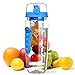 OMorc Sport Fruit Infuser Water Bottle, Toxin-Free, Shatter-Resistant and Impact-Resistant with Cleaning Brush, Ideal for Your Office and Home, 32 oz./900 mL, Blue