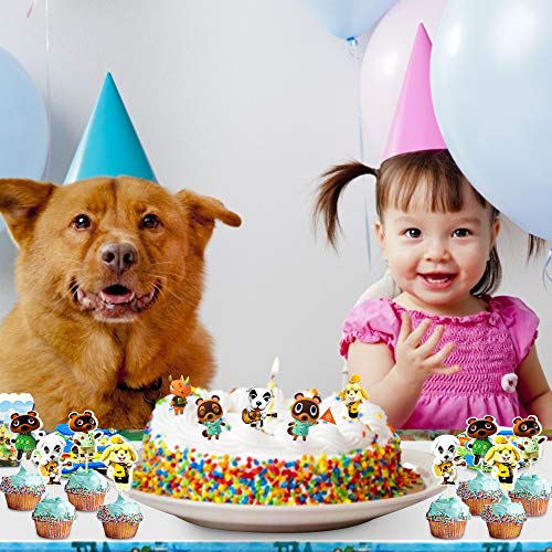 Animal Crossing New Horizons Party Decorations Animal Crossing Gifts For Kids Birthday Party Supplies Included Cupcake Toppers Stickers Popcorn Boxes Tablecloth Pennant Plates And Paper Cups Pricepulse
