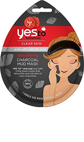 Yes To Tomatoes Clear Skin Detoxifying Charcoal Mud Mask (Pack of 6)